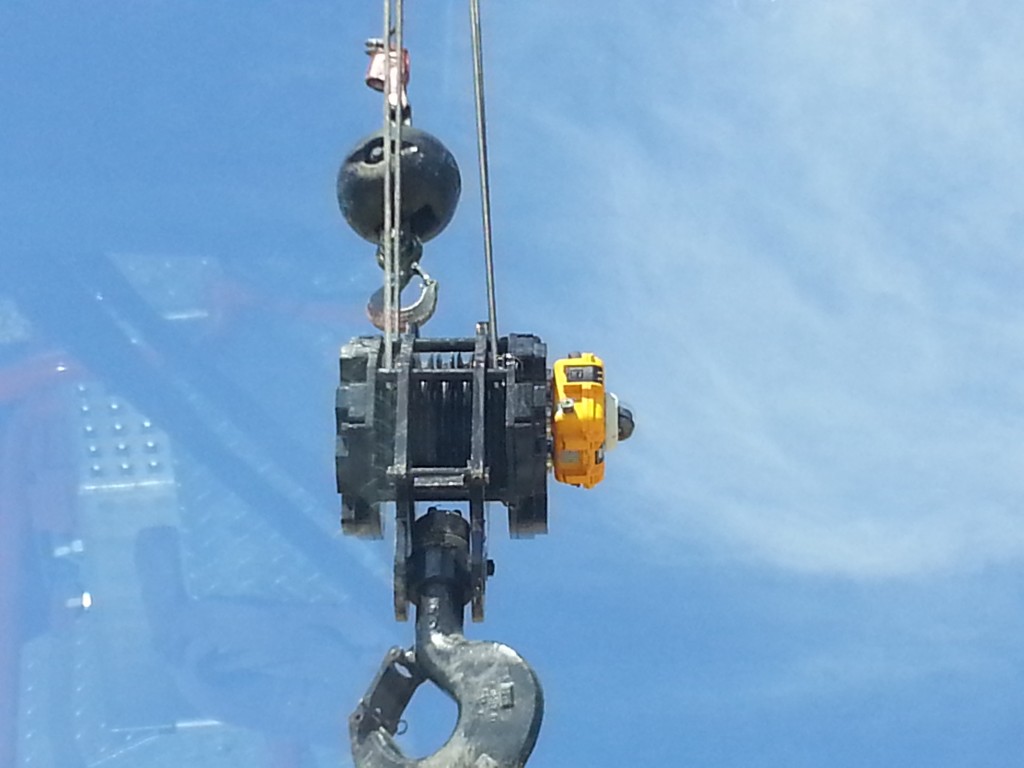 Armored HoistCam Attached to Hook Block on Telescopic Boom Crane