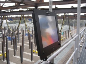 HoistCam Split Screen Monitor in Rail Handling Yard