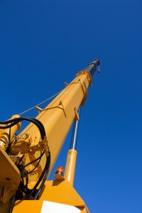 Tower crane with steel hook 